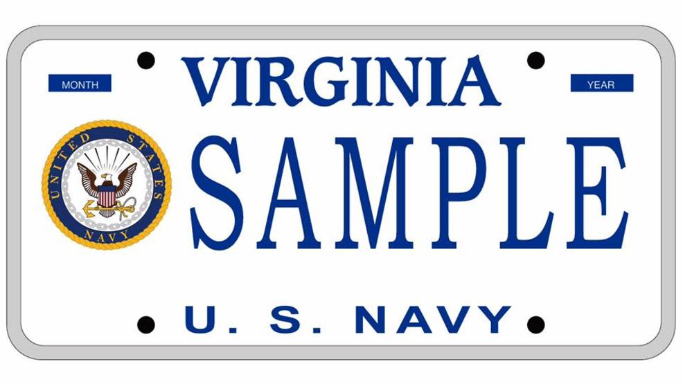 LP347 Navy Veteran License Plate
