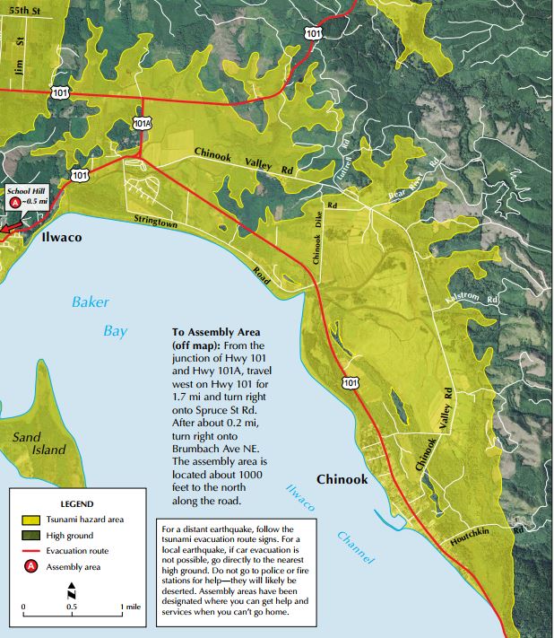 Tsunami evacuation map oregon