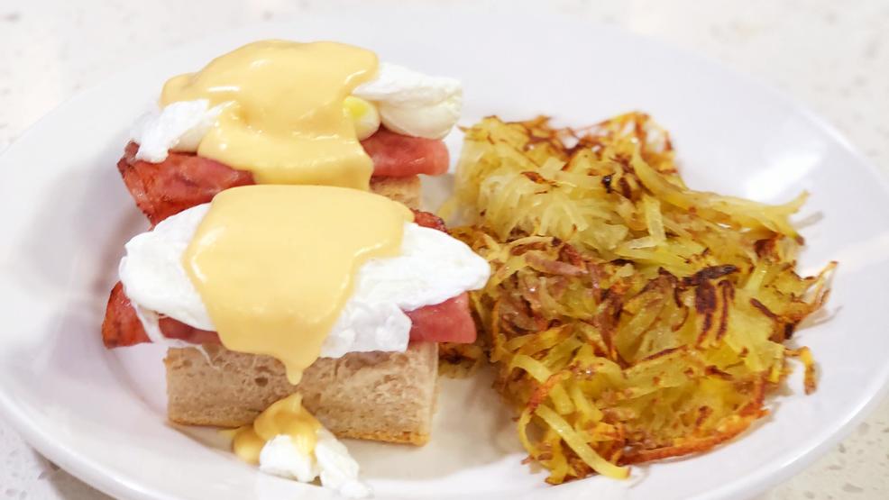 Cooking with Chef Bryan Cheesy Eggs Benedict with HashBrowns KUTV