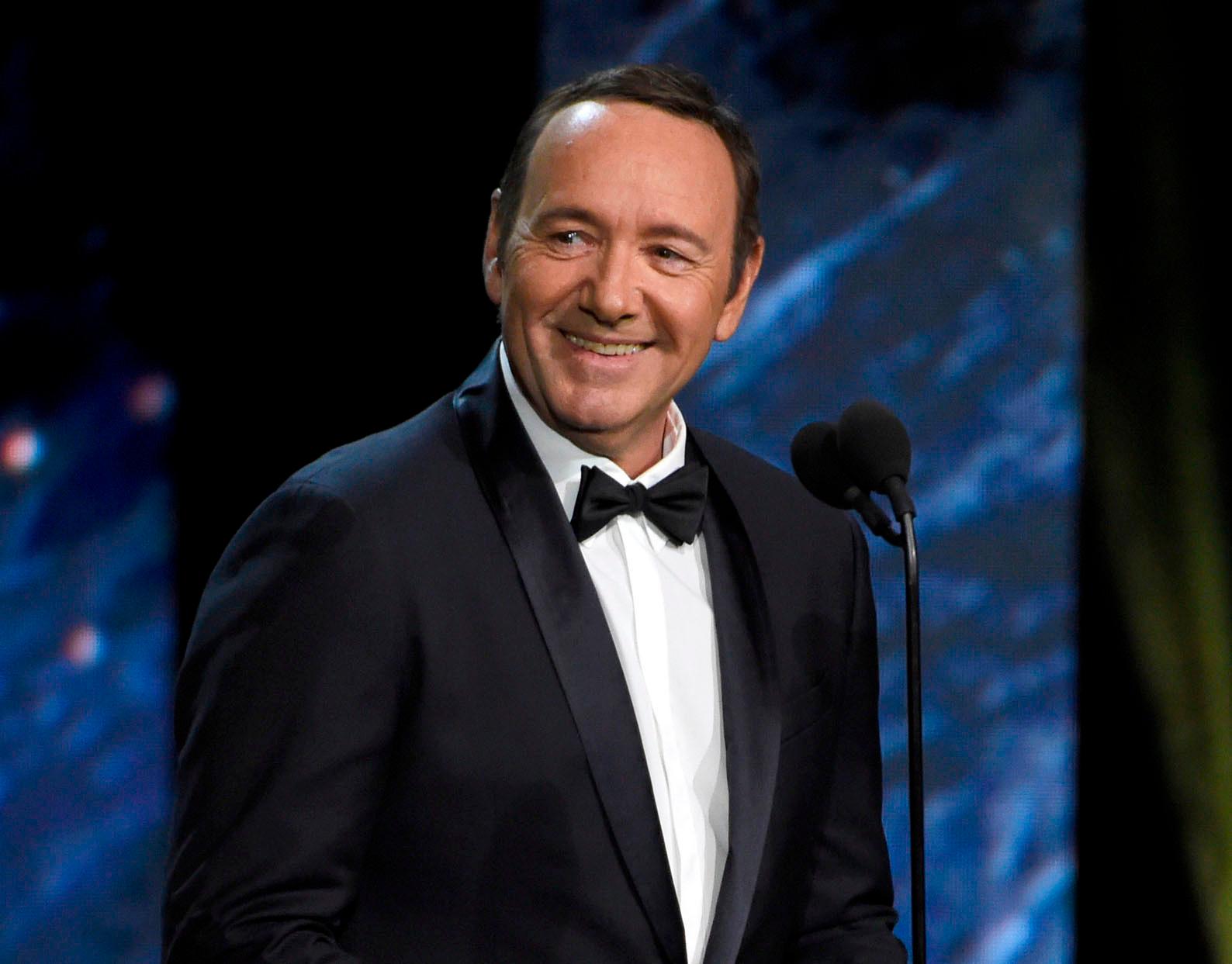 27, 2017 file photo, kevin spacey presents the award for